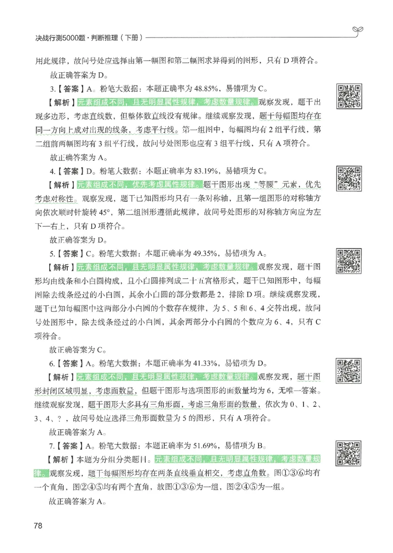 2.答案解析26判断推理下册（503页）_26行测5000+申论100一定先转存网盘_行测5000题持续更新_最新2026行测5000题（25年1月版）_5000题答案解析（共2296页）