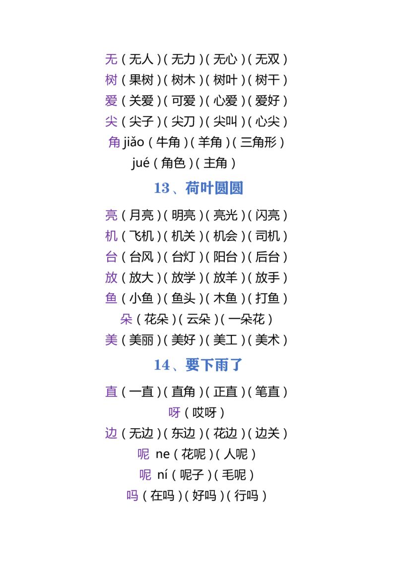 部编版小学语文一年级下册5-8单元生字组词_小学1-6年级全部试卷_语文_一年级_3-6-2、小学一年级语文下册_3-6-2-2、练习题、作业、试题、试卷_部编（人教）版_专项练习
