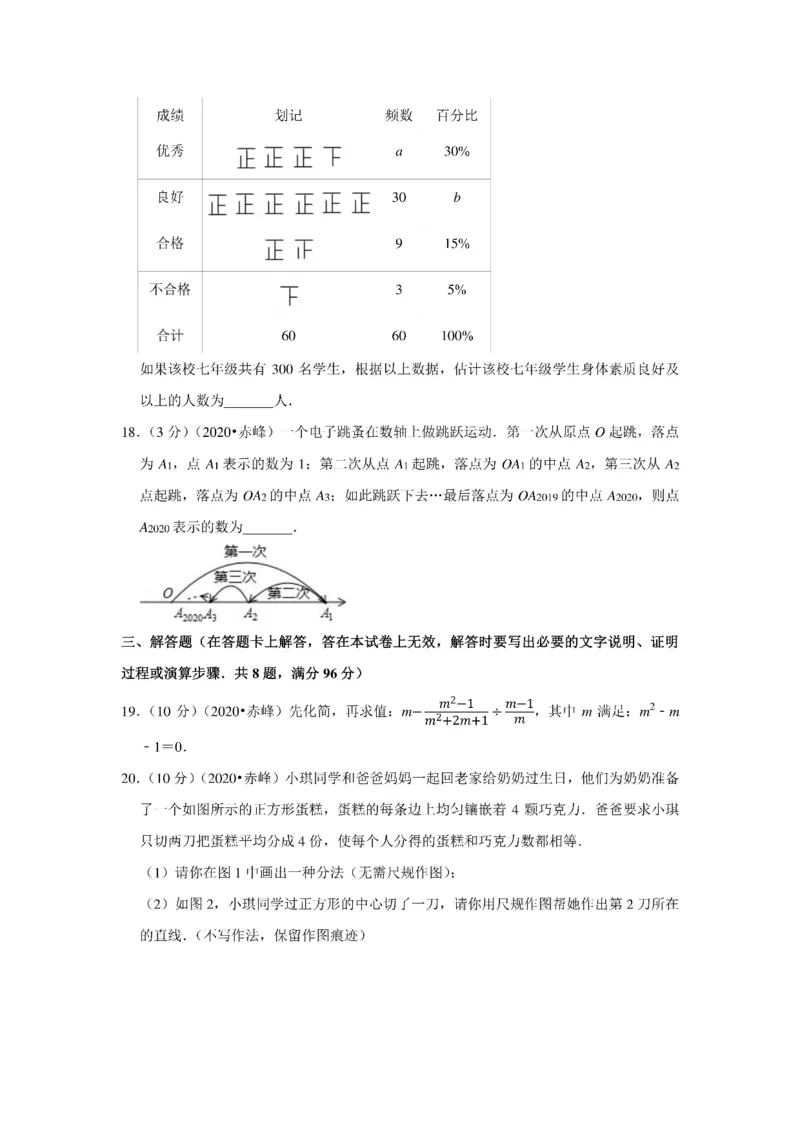 2020年内蒙古赤峰市中考数学试卷_中考真题_2.数学中考真题2015-2024年_2020全国多省多地中考数学真题126份