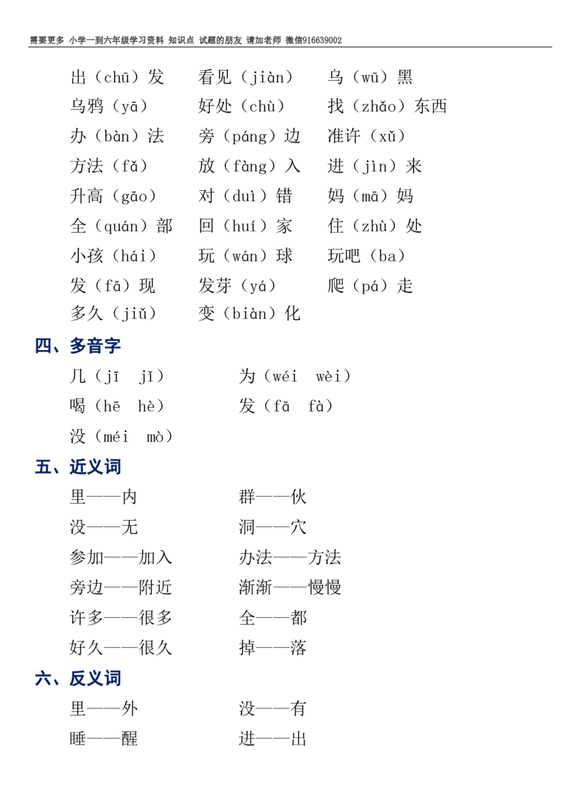 部编一年级语文上册知识点详解完整版_小学1-6年级全部试卷_语文_一年级_3-6-1、小学一年级语文上册_3-6-1-1、复习、知识点、归纳汇总_部编版