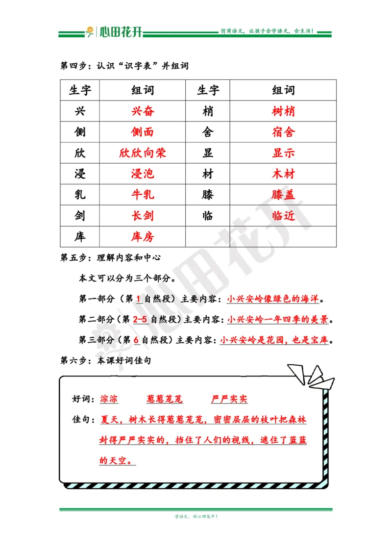 语文基本功训练营&mdash;三年级上册校内知识周周练第6单元预习解析（部编版）_小学1-6年级全部试卷_语文_三年级_3-8-1、小学三年级语文上册_3-8-1-1、复习、知识点、归纳汇总