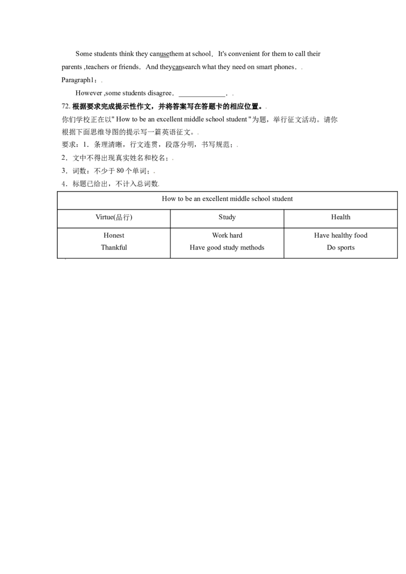 2019年辽宁省锦州市中考英语试题（空白卷）_中考真题_3.英语中考真题2015-2024年_地区卷_辽宁省_辽宁英语_辽宁英语_锦州英语15、19-22