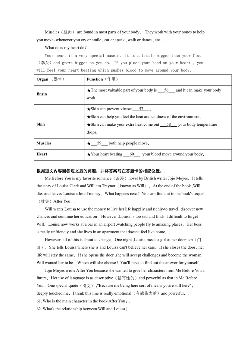 2019年辽宁省锦州市中考英语试题（空白卷）_中考真题_3.英语中考真题2015-2024年_地区卷_辽宁省_辽宁英语_辽宁英语_锦州英语15、19-22