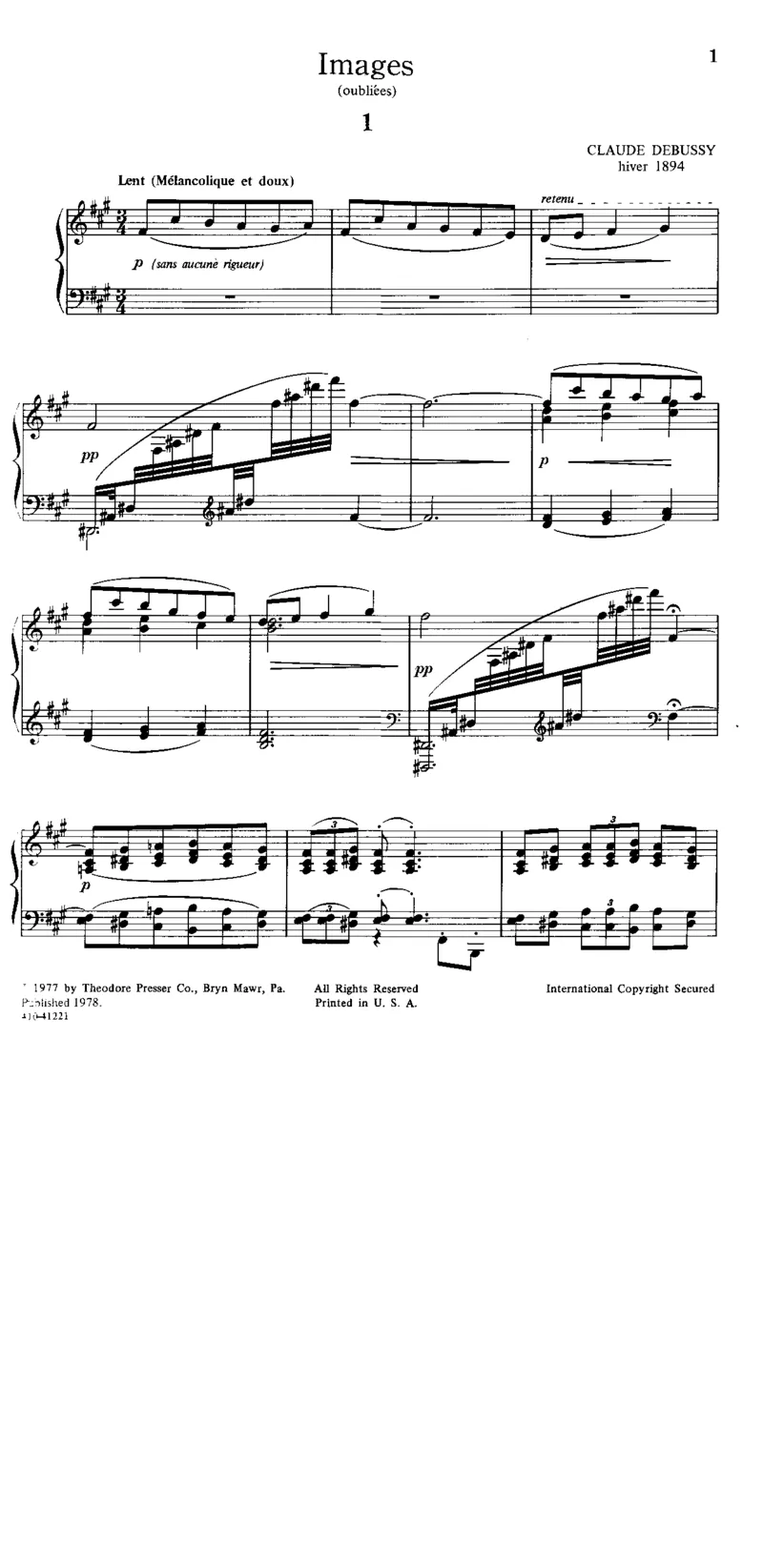 被遗忘的意象集_一万首著名钢琴曲谱哈农贝多芬合集视频教学电子版高清无水印可打印_1古典钢琴知名音乐家谱_德彪西钢琴谱全集