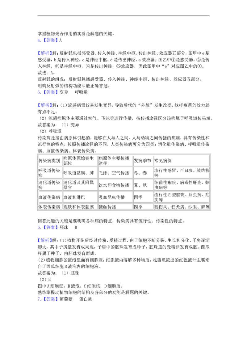 2020浙江省温州市中考生物真题及答案_8.生物中考真题2015-2024年_地区卷_浙江温州生物16-20缺19