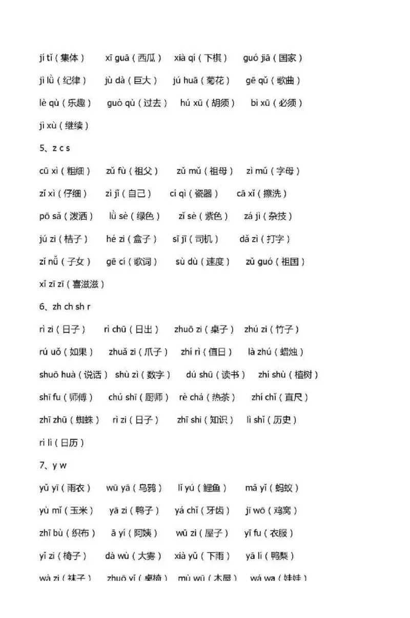 部编版一年级上册语文单元知识整理复习资料_小学1-6年级全部试卷_语文_一年级_3-6-1、小学一年级语文上册_3-6-1-1、复习、知识点、归纳汇总_部编版