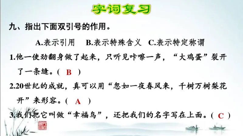 部编版四年级上册小学语文期末专题复习课件_小学1-6年级全部试卷_语文_四年级_3-9-1、小学四年级语文上册_3-9-1-1、复习、知识点、归纳汇总_部编版