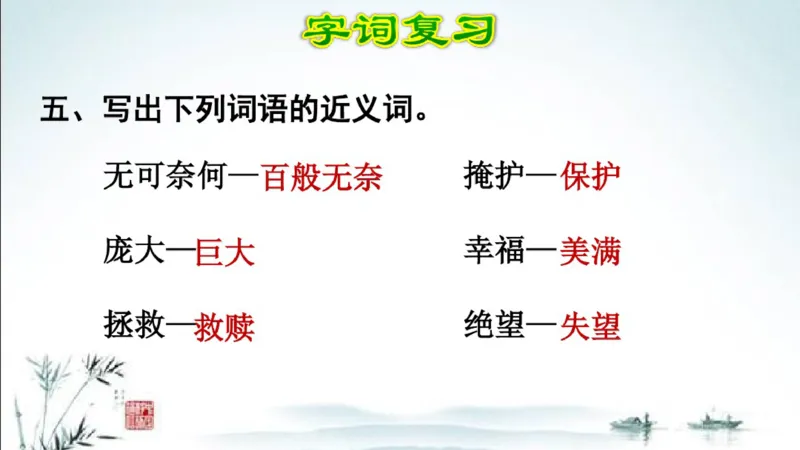 部编版四年级上册小学语文期末专题复习课件_小学1-6年级全部试卷_语文_四年级_3-9-1、小学四年级语文上册_3-9-1-1、复习、知识点、归纳汇总_部编版