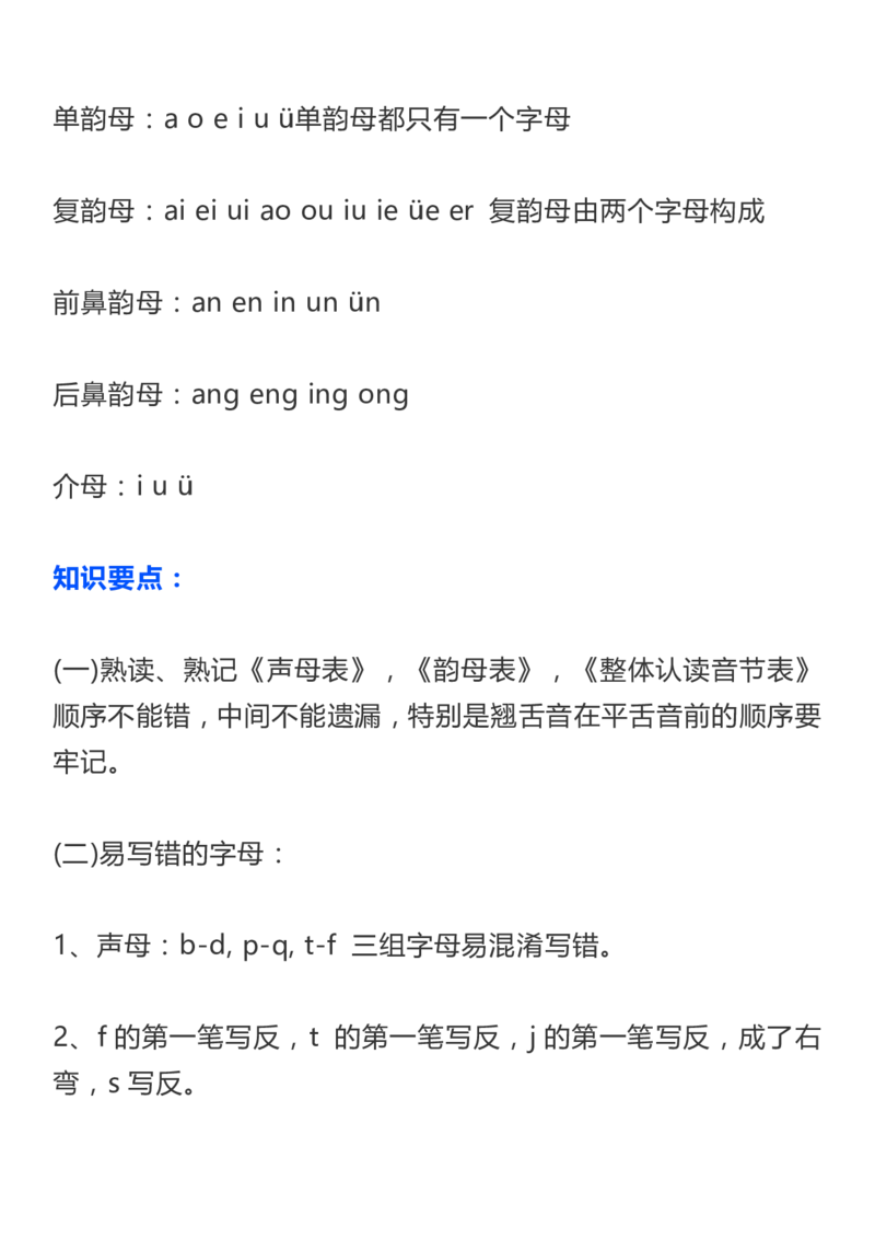 部编一年级语文上册知识点详解超全整理_小学1-6年级全部试卷_语文_一年级_3-6-1、小学一年级语文上册_3-6-1-1、复习、知识点、归纳汇总_部编版