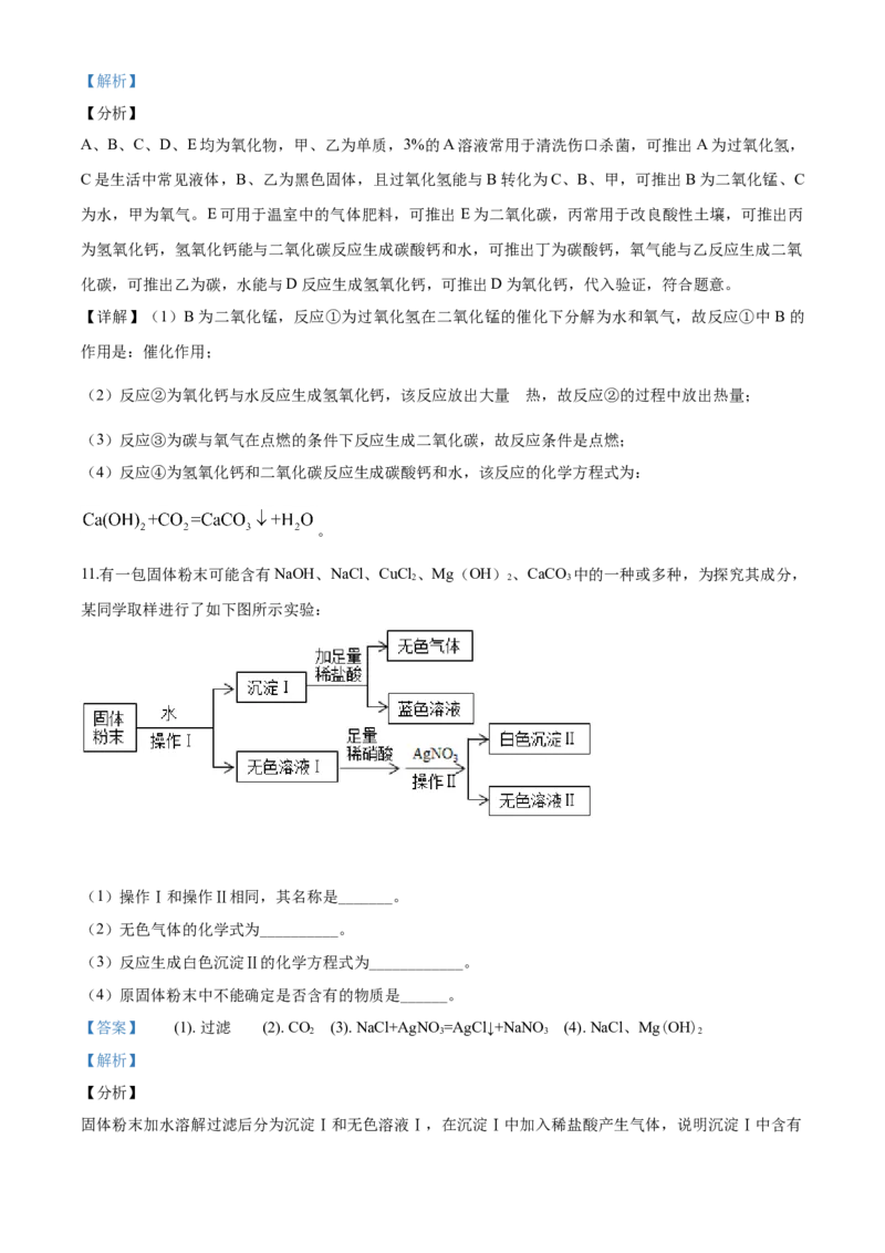 2020年四川省德阳市中考化学试卷（含解析版）_中考真题_5.化学中考真题2015-2024年_地区卷_四川省_四川德阳化学12-22