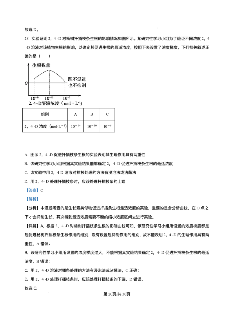 -山东省济南第一中学2025-2026学年高二上学期期中考试生物试题含答案_251218山东省济南第一中学2025-2026学年高二上学期期中学情检测