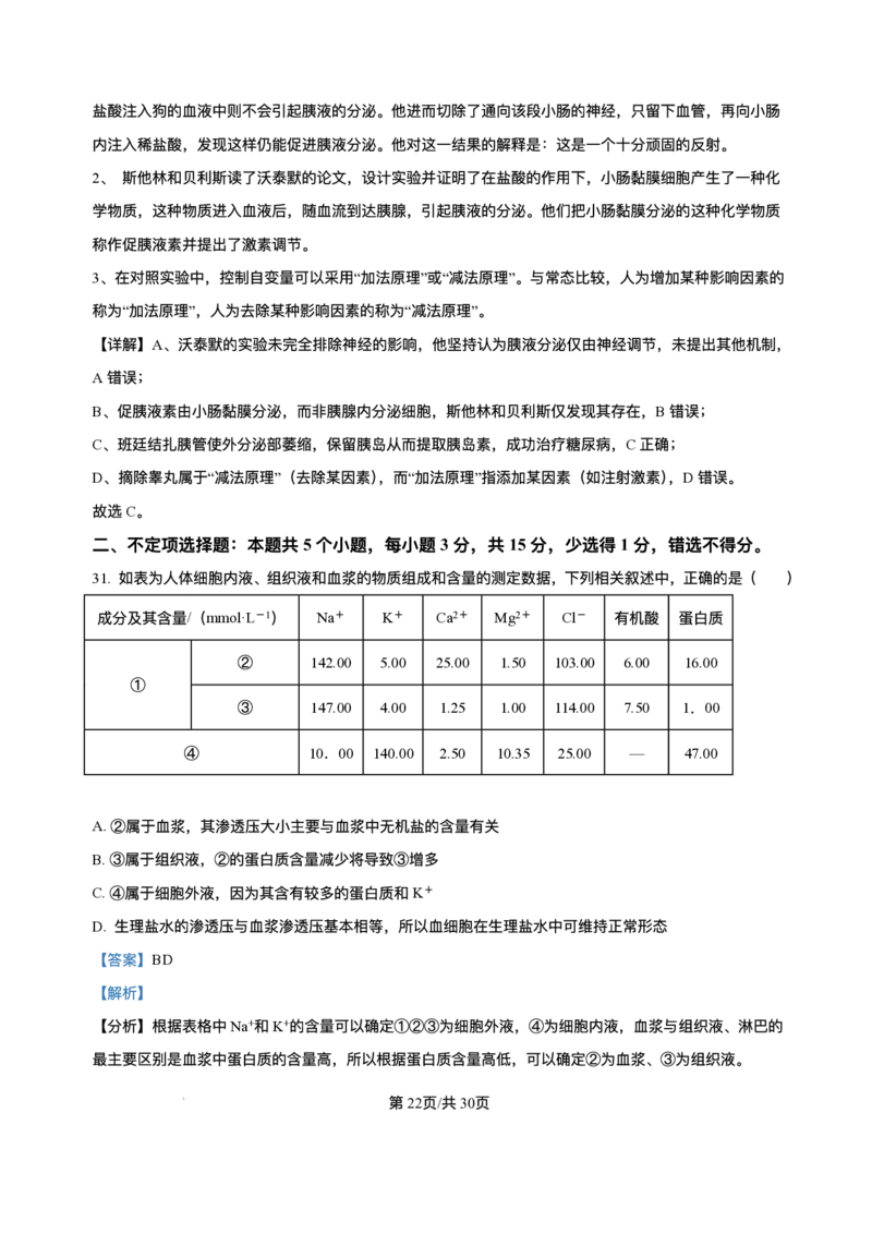 -山东省济南第一中学2025-2026学年高二上学期期中考试生物试题含答案_251218山东省济南第一中学2025-2026学年高二上学期期中学情检测