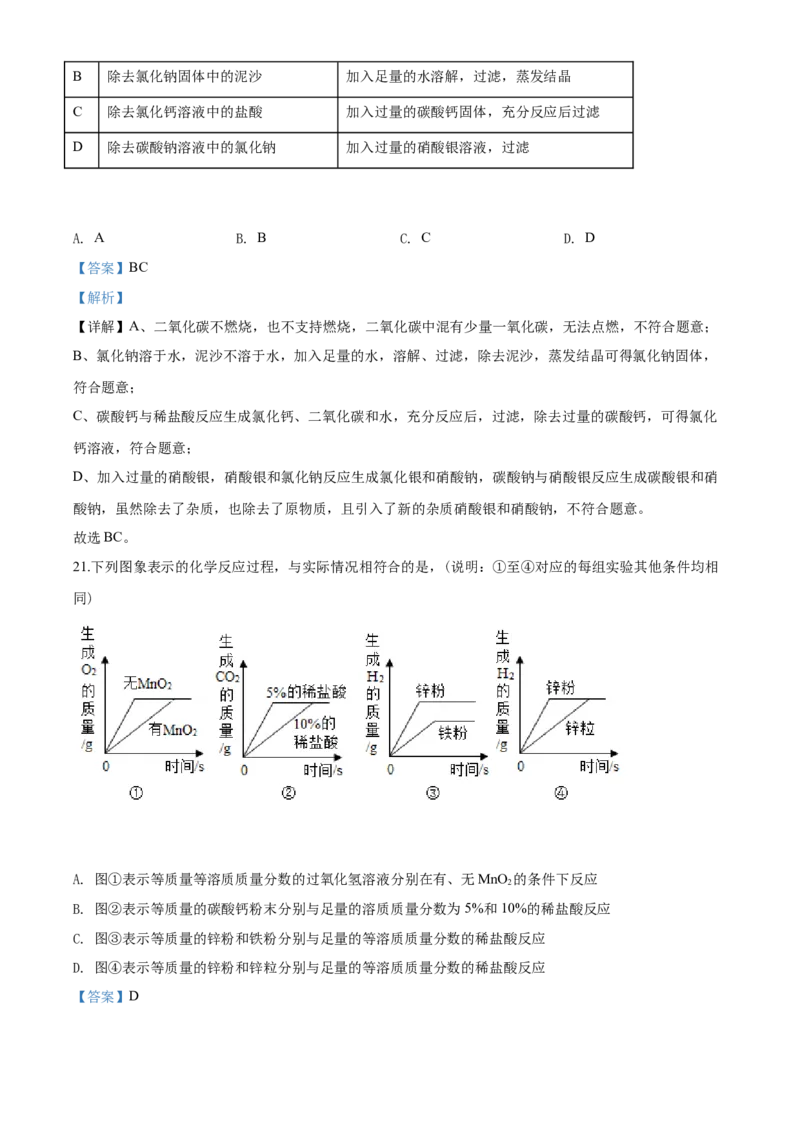 2020年山东省青岛市中考化学试题及答案_中考真题_5.化学中考真题2015-2024年_地区卷_山东省_青岛化学