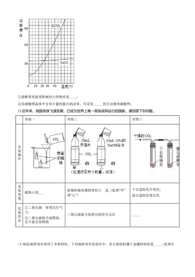2020年山东省青岛市中考化学试题及答案_中考真题_5.化学中考真题2015-2024年_地区卷_山东省_青岛化学