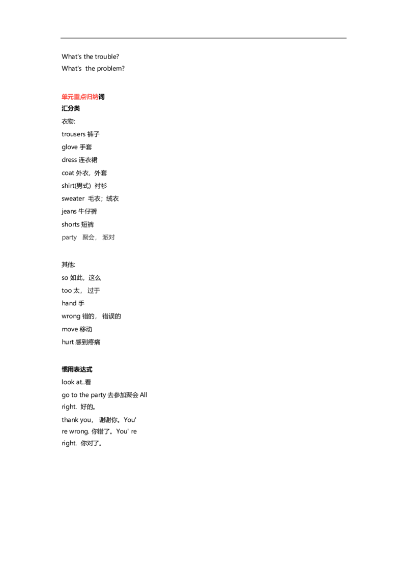 译林版四年级下Unit6知识点梳理_小学1-6年级全部试卷_英语_四年级_3-9-6、小学四年级英语下册_3-9-6-1、复习、知识点、归纳汇总_译林版