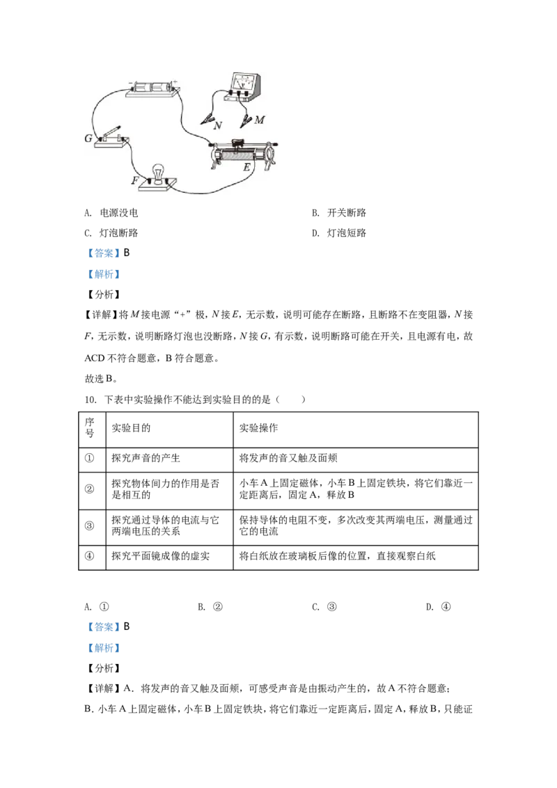 2021年江苏南京市中考物理试卷及答案_南京_4南京物理08-22