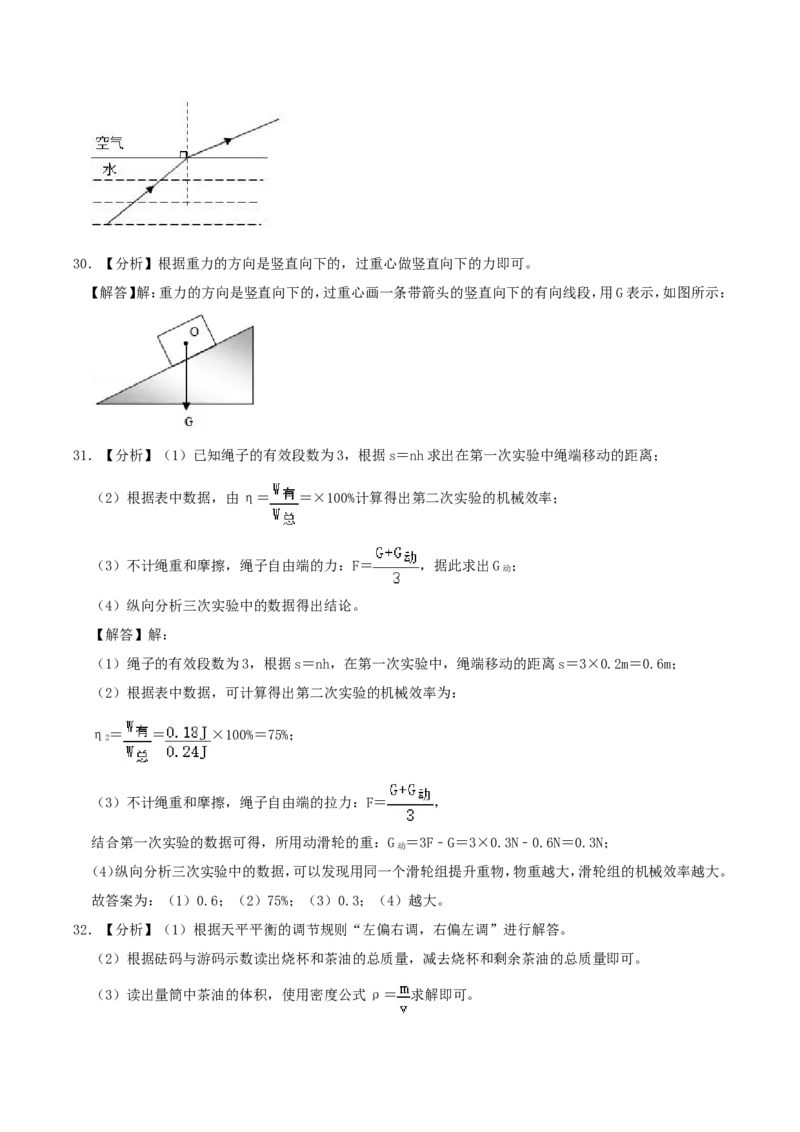 2019年湖南省邵阳市中考物理真题及答案_中考真题_4.物理中考真题2015-2024年_地区卷_湖南省_邵阳物理15-22