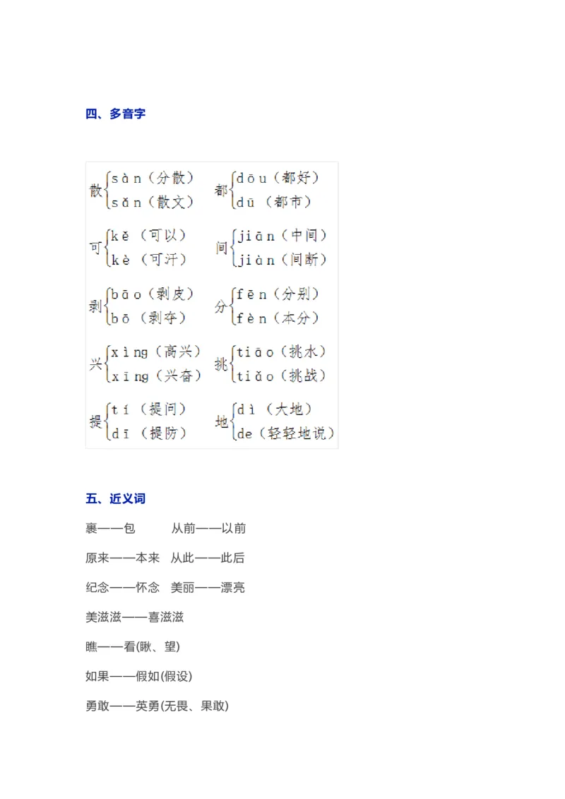 部编版一年级语文（下册）全册知识要点汇总_小学1-6年级全部试卷_语文_一年级_3-6-2、小学一年级语文下册_3-6-2-1、复习、知识点、归纳汇总_部编版