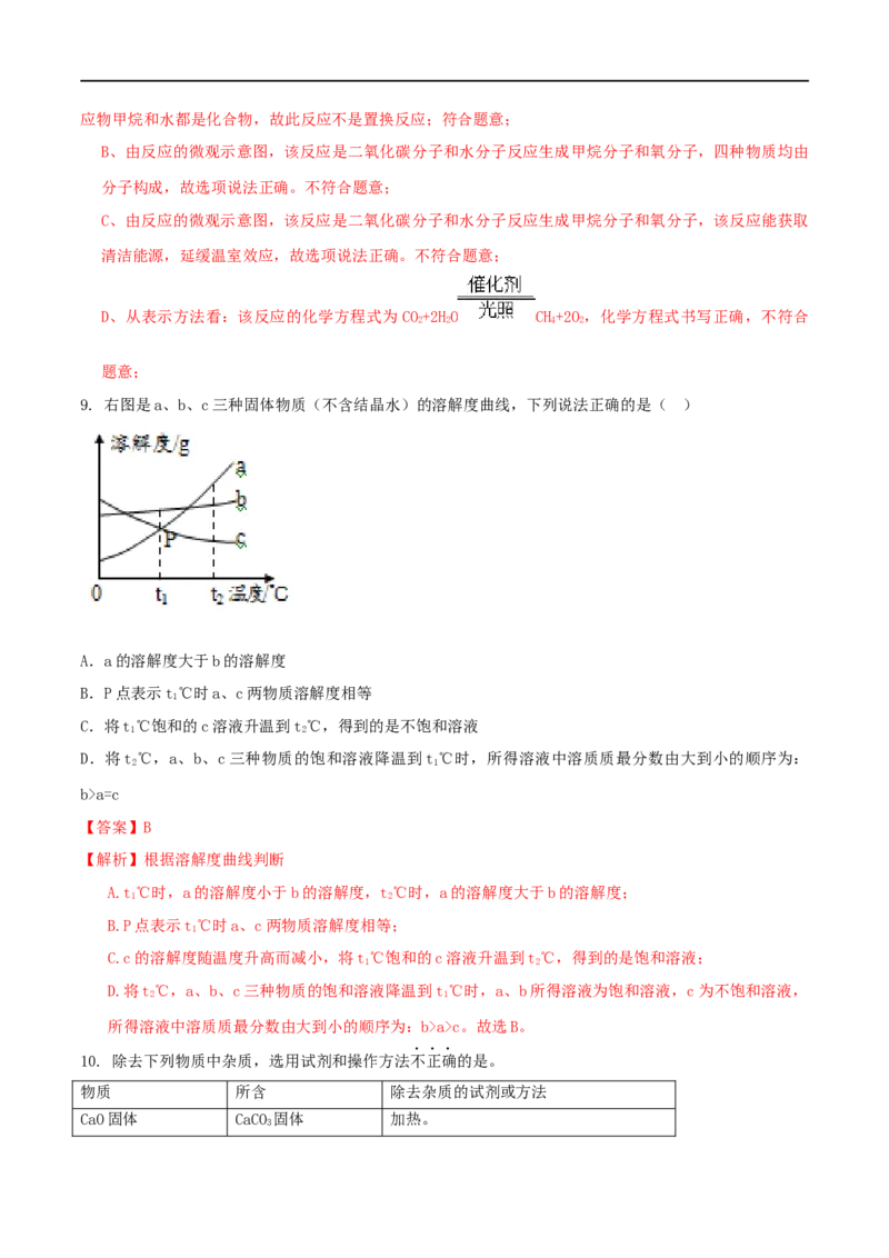 2020年甘肃省省卷化学试题（解析版）-副本_中考真题_5.化学中考真题2015-2024年_2020中考化学真题（113份）_2020年甘肃省省卷化学试题）