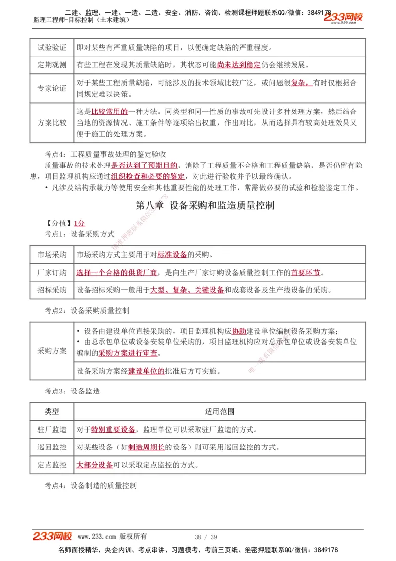 质量_监理工程师_2025监理工程师_2025年监理工程师SVIP_2025年监理土建控制SVIP_04-冲刺串讲✿考点强化✿小灶集训_09-控制《高频考点班》江凌俊233_质量控制