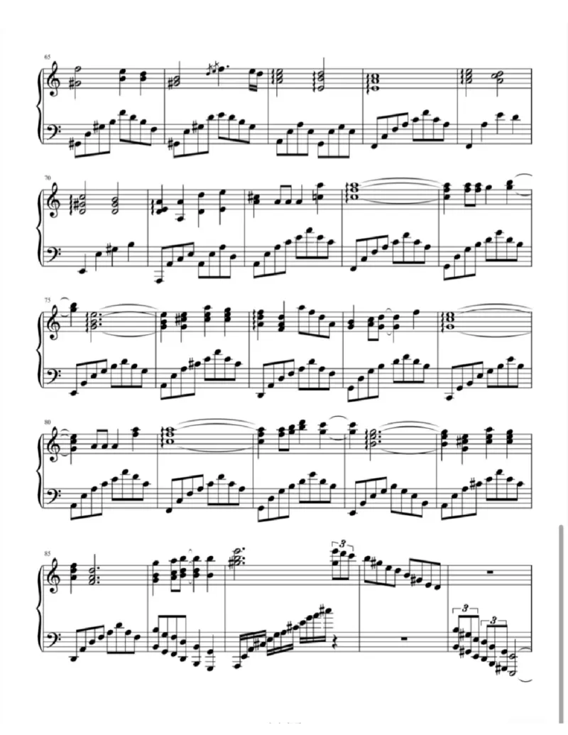 贝加尔湖畔_一万首著名钢琴曲谱哈农贝多芬合集视频教学电子版高清无水印可打印_曲谱