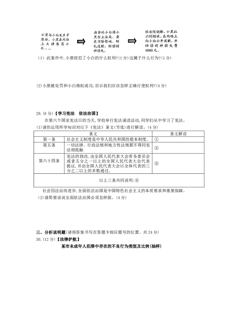 2020云南中考道德与法治真题及答案_7.政治中考真题2015-2024年_地区卷_云南道法14-21（云南省统一试卷）