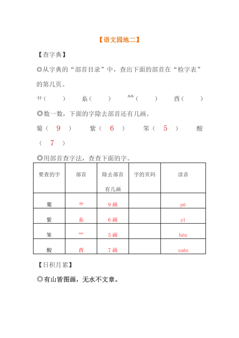 部编版语文二年级上册知识点_小学1-6年级全部试卷_语文_二年级_3-7-1、小学二年级语文上册_3-7-1-1、复习、知识点、归纳汇总_部编版