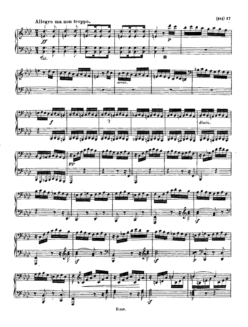 贝多芬全集第16卷第2册钢琴奏鸣曲中（13-24）_一万首著名钢琴曲谱哈农贝多芬合集视频教学电子版高清无水印可打印_1古典钢琴知名音乐家谱_贝多芬钢琴谱全集