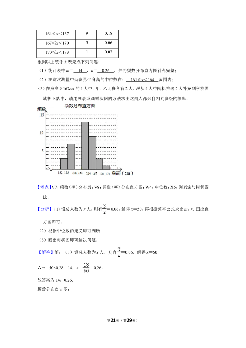 2017年贵州省黔东南州中考数学试卷（含解析版）_中考真题_2.数学中考真题2015-2024年_地区卷_贵州省_贵州黔东南数学12-22