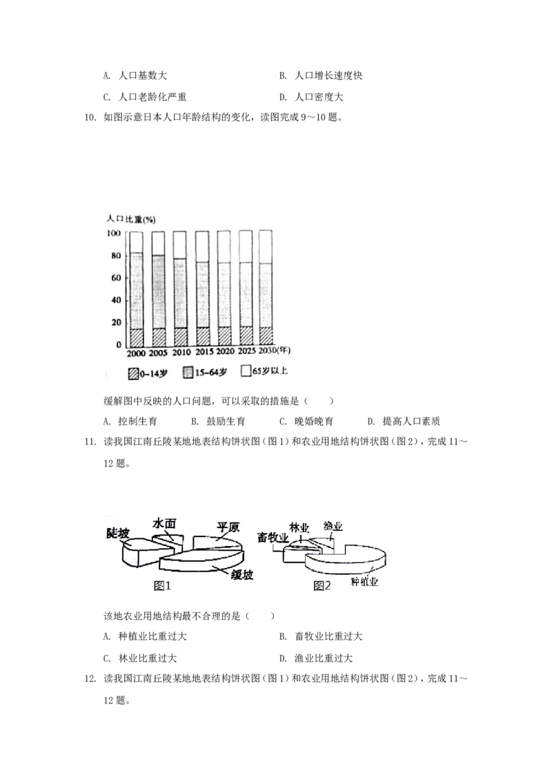 2020山东省枣庄市中考地理真题及答案_9.地理中考真题2015-2024年_地区卷_山东省_山东枣庄地理19-20