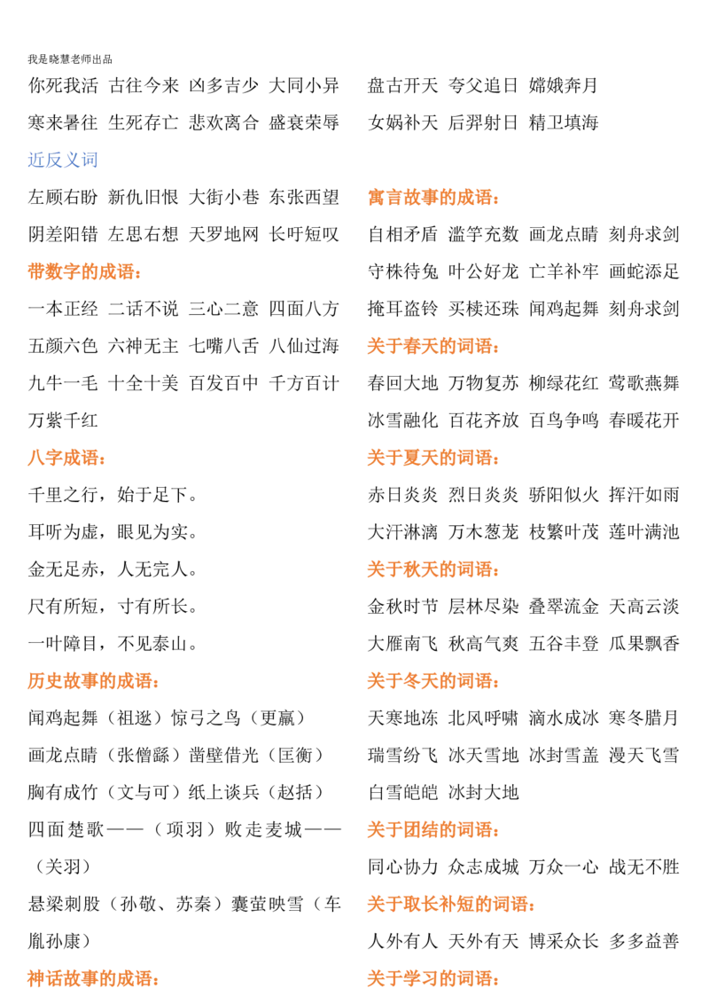 部编一年级语文上册-语文期末复习资料综合整理_小学1-6年级全部试卷_语文_一年级_3-6-1、小学一年级语文上册_3-6-1-1、复习、知识点、归纳汇总_部编版