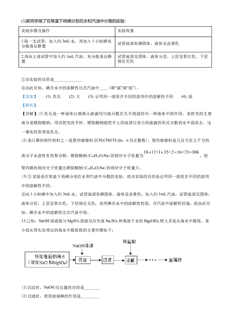 2020年江苏省徐州市中考化学试题及答案_中考真题_5.化学中考真题2015-2024年_地区卷_江苏省_徐州中考化学08-22