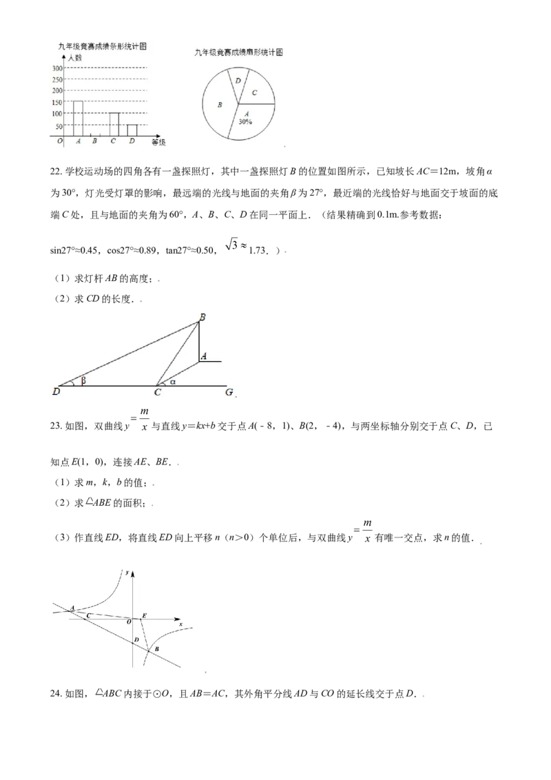 四川省巴中市2021年中考数学真题试卷（原卷版）_中考真题_2.数学中考真题2015-2024年_2021中考数学真题86份_2021四川_巴中数学