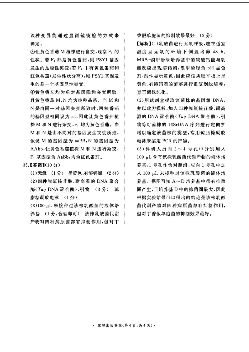 青桐鸣理综答案_2024年2月_01每日更新_05号_2024届河南省普通高等学校招生全国统一考试青桐鸣2月大联考_2024届河南省普通高等学校招生全国统一考试青桐鸣2月大联考理综