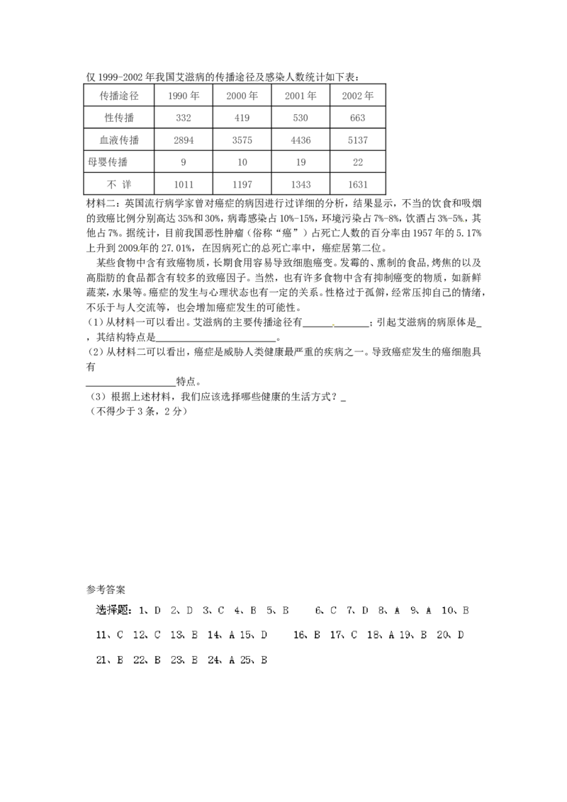 山东省临沂市2014年初中学业考试生物试题_8.生物中考真题2015-2024年_地区卷_山东省_临沂生物08-22_临沂生物