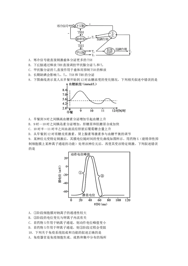 高二生物试卷_251211江苏省无锡市江阴市六校联考2025-2026学年高二上学期11月期中_江苏省无锡市江阴市六校联考2025-2026学年高二上学期11月期中生物试题（有答案）