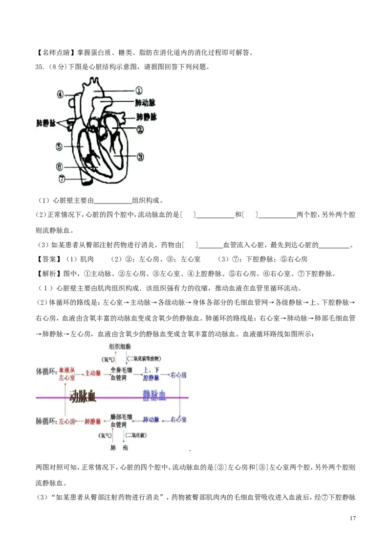 新疆维吾尔自治区、生产建设兵团2017年中考生物真题试题（含解析）_8.生物中考真题2015-2024年_2017年全国中考生物124份
