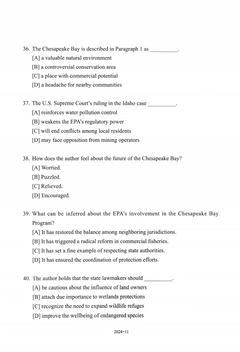 2024年考研英语一真题可复制搜索查词_考研（英语一二）历年真题_考研英语（一）历年真题&mdash;&mdash;1980-2025_❤️2.2010-2025年考研英语一真题及解析_01、真题部分_word版