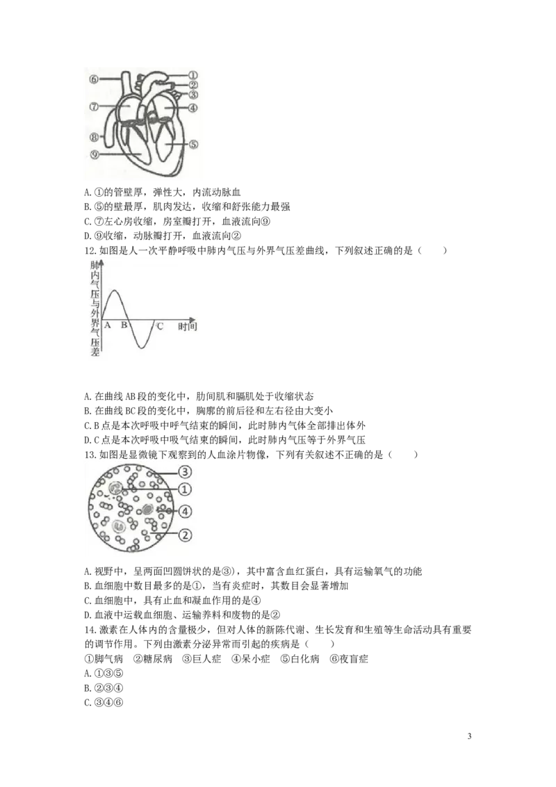 山东省临沂市2019年中考生物真题试题_8.生物中考真题2015-2024年_2019年全国中考生物92份