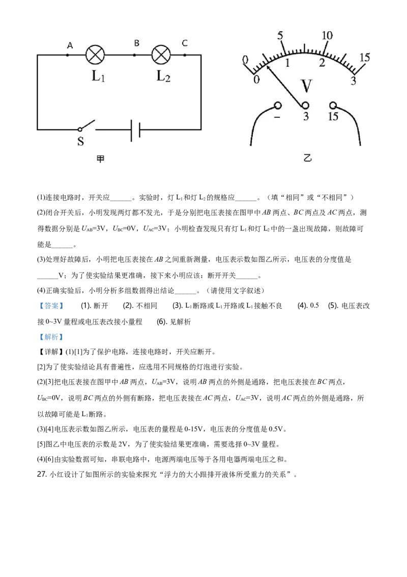 2020年黑龙江省绥化市中考物理试题（教师版）_中考真题_4.物理中考真题2015-2024年_地区卷_黑龙江_黑龙江绥化物理15-21