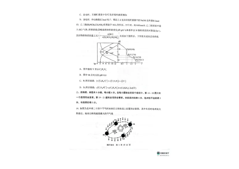 陕西省渭南市2023-2024学年高三下学期教学质量检测理综试卷（Ⅱ）_00_2024年4月_01按日期_14号_2024届陕西省渭南市高三下学期教学质量检测（Ⅱ）