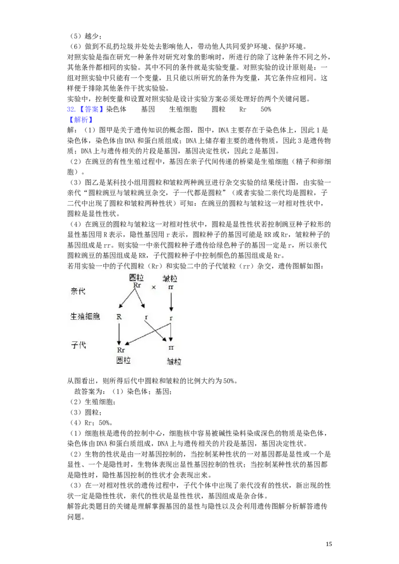 湖南省衡阳市2019年中考生物真题试题（含解析）_8.生物中考真题2015-2024年_2019年全国中考生物92份
