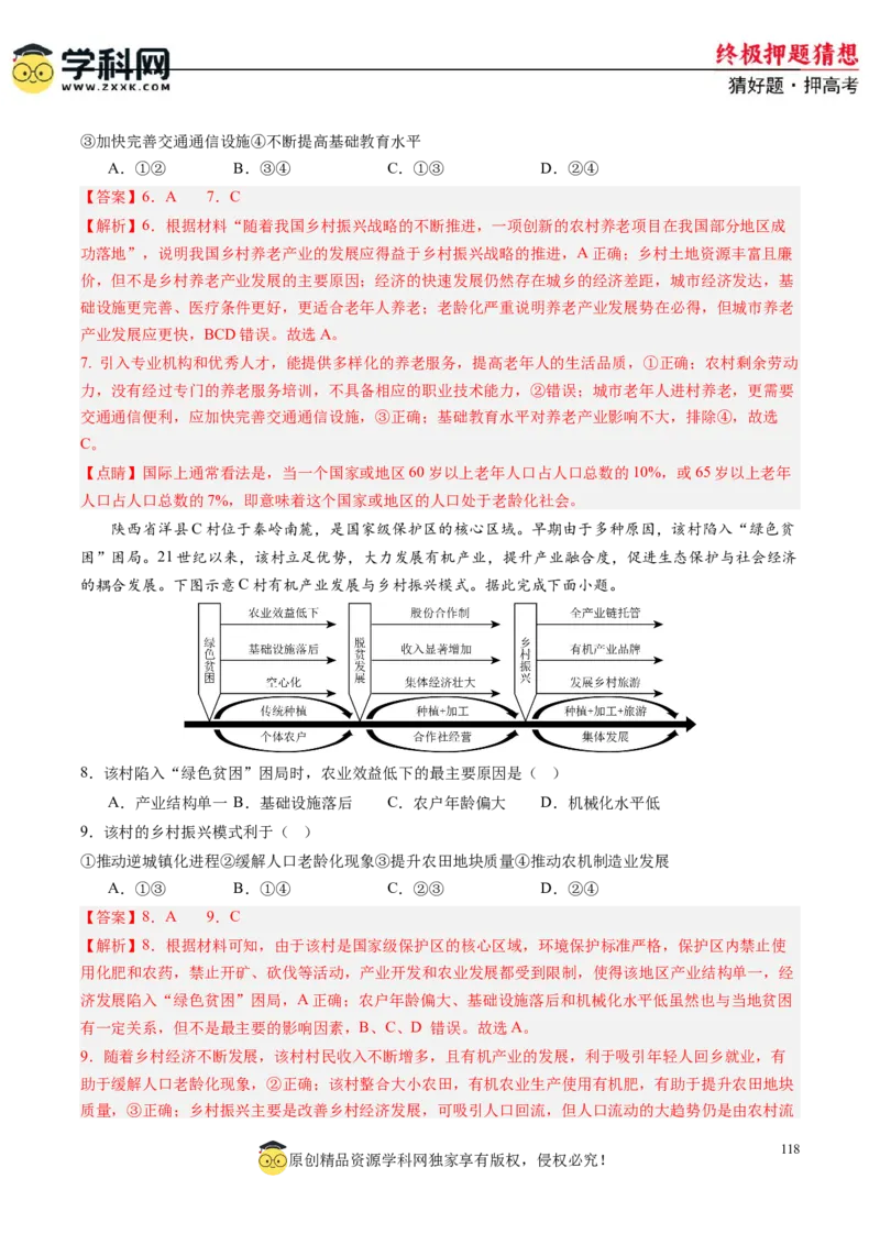 地理-2024年高考终极押题猜想（解析版）_2024高考押题卷_62024学科网全系列_212024年高考终极押题猜想_地理-2024年高考终极押题猜想