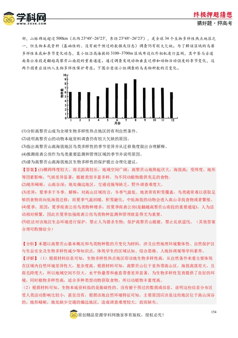 地理-2024年高考终极押题猜想（解析版）_2024高考押题卷_62024学科网全系列_212024年高考终极押题猜想_地理-2024年高考终极押题猜想