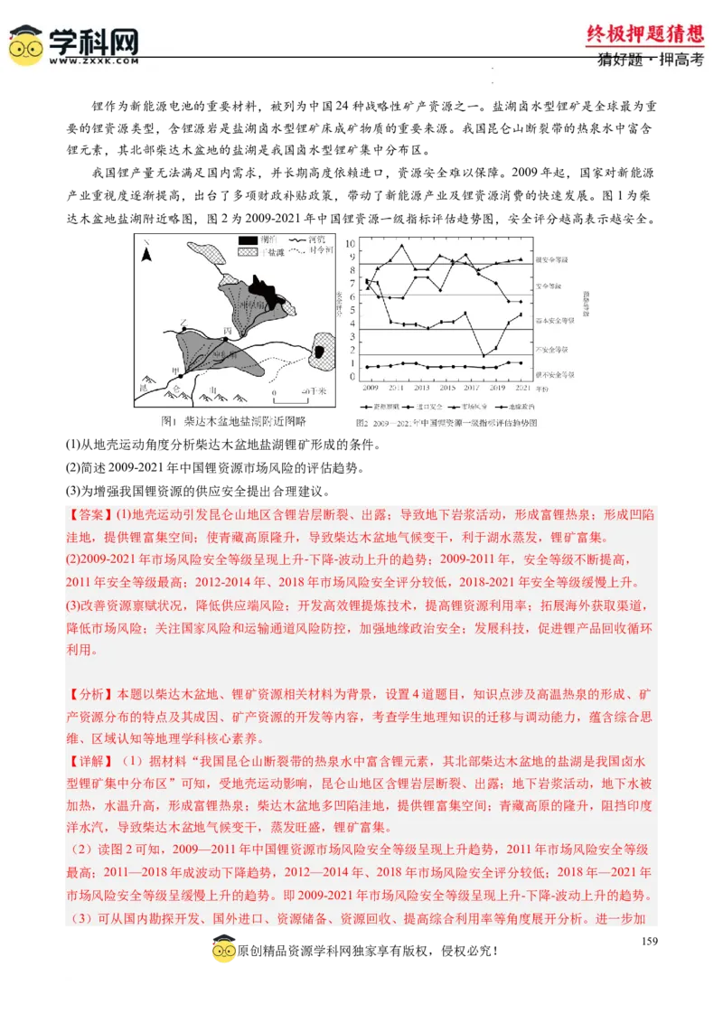 地理-2024年高考终极押题猜想（解析版）_2024高考押题卷_62024学科网全系列_212024年高考终极押题猜想_地理-2024年高考终极押题猜想