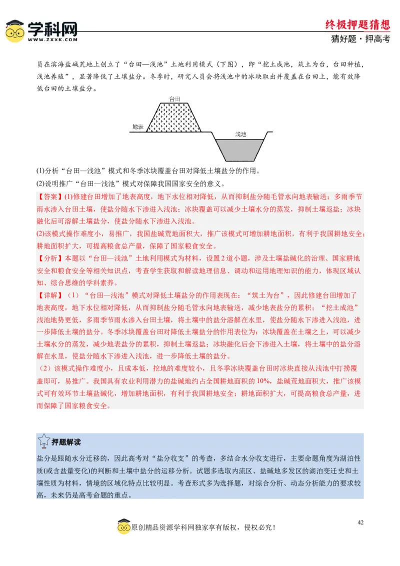 地理-2024年高考终极押题猜想（解析版）_2024高考押题卷_62024学科网全系列_212024年高考终极押题猜想_地理-2024年高考终极押题猜想