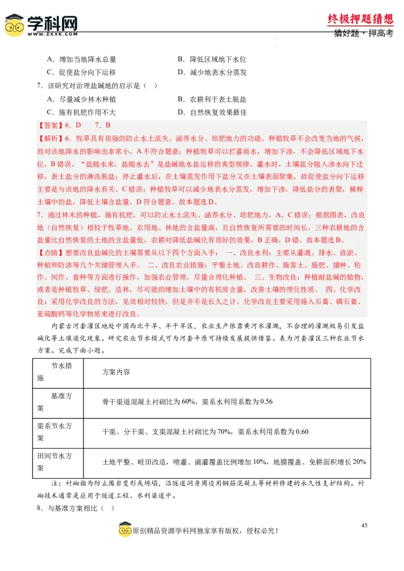 地理-2024年高考终极押题猜想（解析版）_2024高考押题卷_62024学科网全系列_212024年高考终极押题猜想_地理-2024年高考终极押题猜想