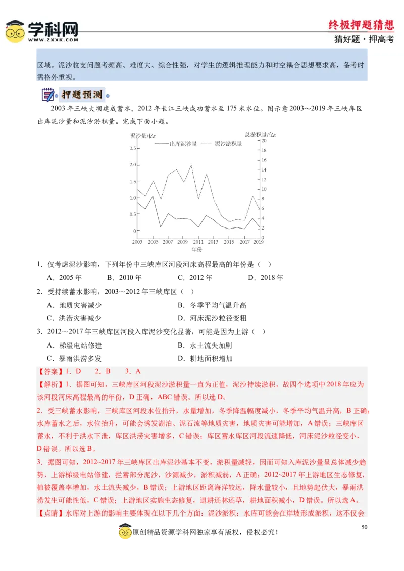 地理-2024年高考终极押题猜想（解析版）_2024高考押题卷_62024学科网全系列_212024年高考终极押题猜想_地理-2024年高考终极押题猜想
