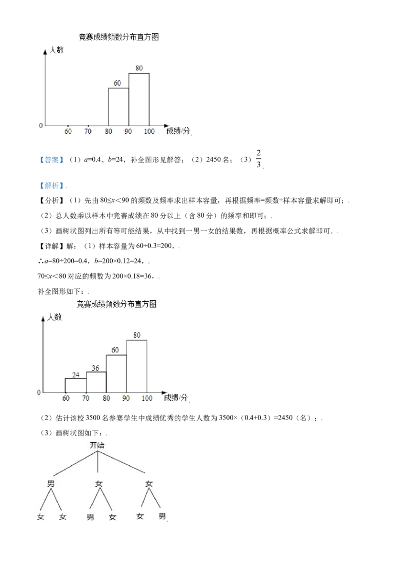 四川省德阳市2021年中考数学真题（解析版）_中考真题_2.数学中考真题2015-2024年_2021中考数学真题86份_2021四川_德阳数学