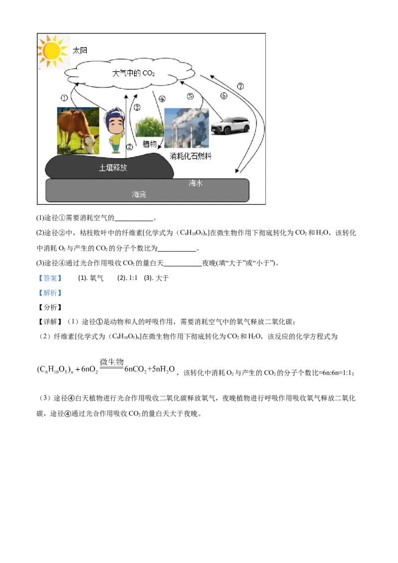 四川省泸州市2021年中考化学试题（解析版）_中考真题_5.化学中考真题2015-2024年_2021年中考化学真题（83份）_泸州化学